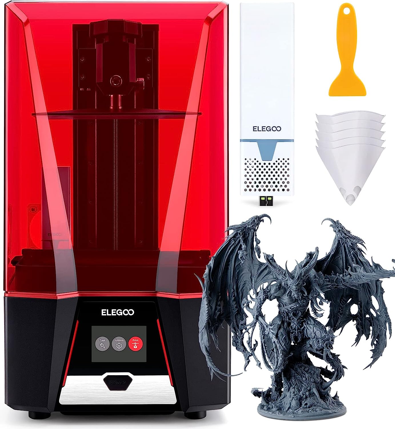 A picture of a resin 3d printer